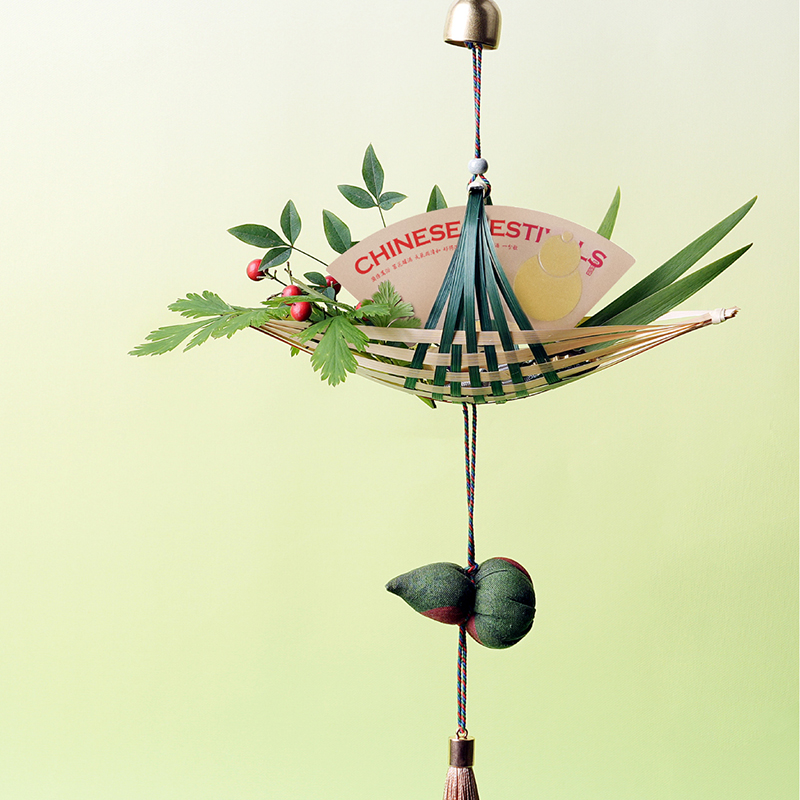 自然造物非遗竹编香囊门挂diy手工挂件香包风铃装饰文创礼物