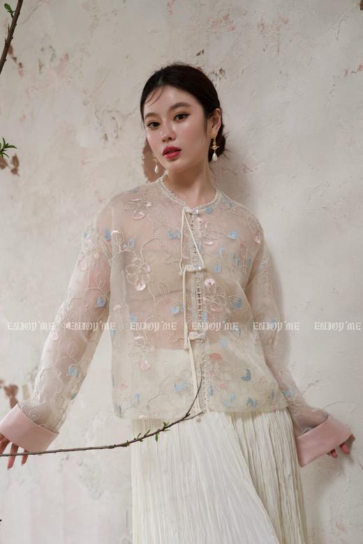 【门店同款】ENJOY夏季云敛-蓝粉玉露中式外套 157151317 商品图0