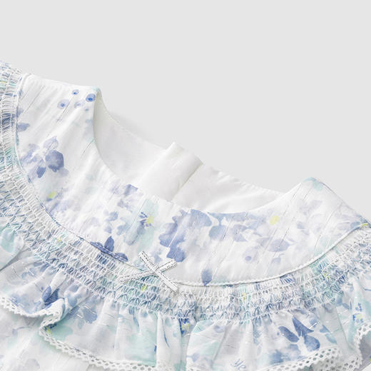 英氏-童衣类（夏）H4英梭短袖连衣裙幻彩淡紫纱11 商品图2