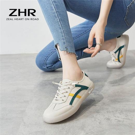 ZHR撞色小白鞋运动鞋女秋季软底女鞋子女百搭学生高颜值校园 商品图9