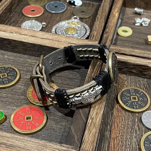 新中式文创五帝钱潮流手链复古风原创手绳 手环 商品图4