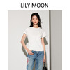Lilymoon 春夏圆领正肩绣花短袖T恤莫代尔桑蚕丝休闲刺绣LM2418---现货 商品缩略图1