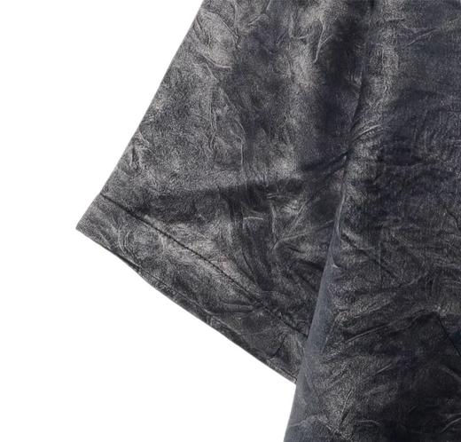 T755夏季新款炒雪花做旧款polo衫时尚百搭潮流男女短袖复古重磅上衣 商品图3