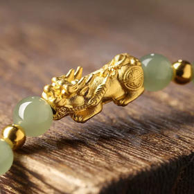 【经典】晴水和田玉貔貅手串 玉质通透细腻 圆润饱满