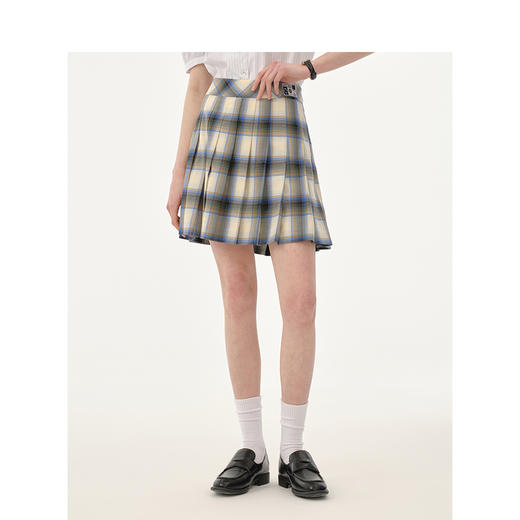 TeenieWeenie小熊格纹半身裙女春季短裙TTWH24M301Z 商品图3