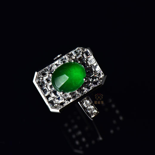 【方与圆】时尚翡翠蛋面戒-JZ12308001 商品图5