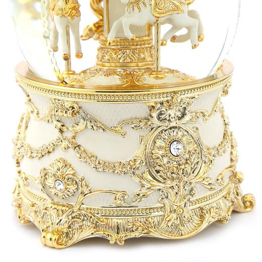 JARLL 120MM 旋转木马音乐盒水球+上盖 PD1901 金色 商品图1