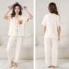 熳洁儿 春夏棉家居服印花休闲睡衣透气短袖长裤女家居服套装24253205 商品缩略图7