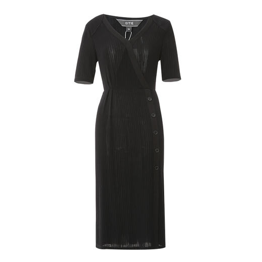 EITIE爱特爱夏季时尚简约通勤纯色修身连衣裙7407150 商品图5