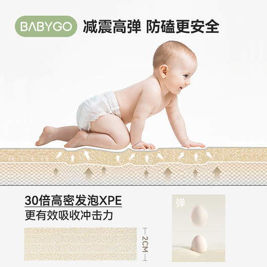 【BG】BABYGO XPE整体爬行垫宝宝垫子儿童游戏垫 商品图2