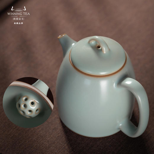 问鼎汝瓷天青复刻款大秦权壶 商品图2