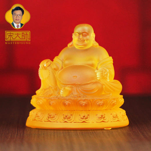 宋韶光大师 大肚弥勒佛 古法琉璃摆件商务礼品 商品图1