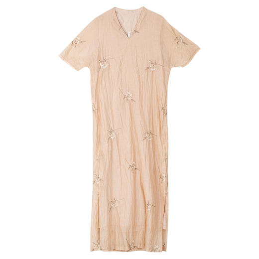 牧衣游原创 机绣丝棉连衣裙女夏新款轻薄文艺气质长裙 森林来信 商品图4