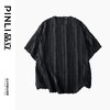 PINLI品立夏季新款竖条纹短袖T恤潮牌宽松流苏时尚休闲体恤衫B242111068 商品缩略图3
