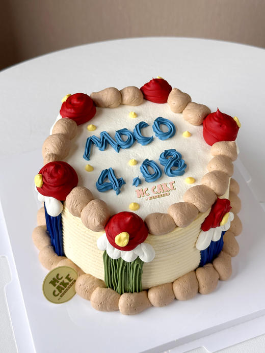 ins复古蜡烛装饰裱花蛋糕 商品图0