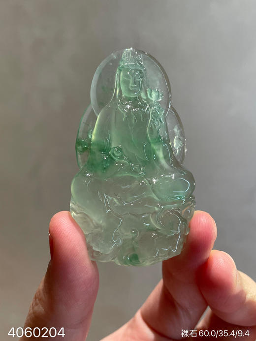 玻璃种飘翠普贤菩萨素件【4060204】具体价格微信咨询 商品图2