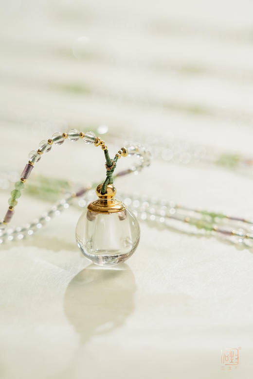 天然白水晶香氛宝瓶国风长链 商品图4