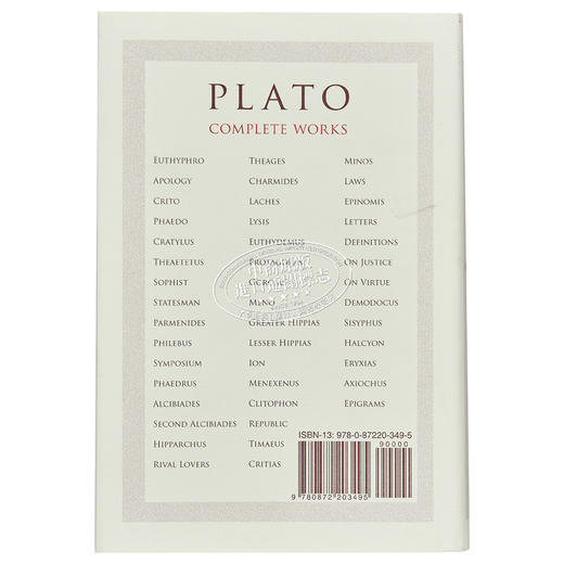 【中商原版】柏拉图全集 Plato Complete Works 英文原版 Plato 商品图1