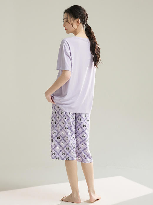 康妮雅女式短袖中裤套头套装 商品图5