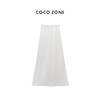 COCO ZONE"白麻半裙“高级感气质白色半身裙时尚通勤中长裙CC1B0811 商品缩略图11