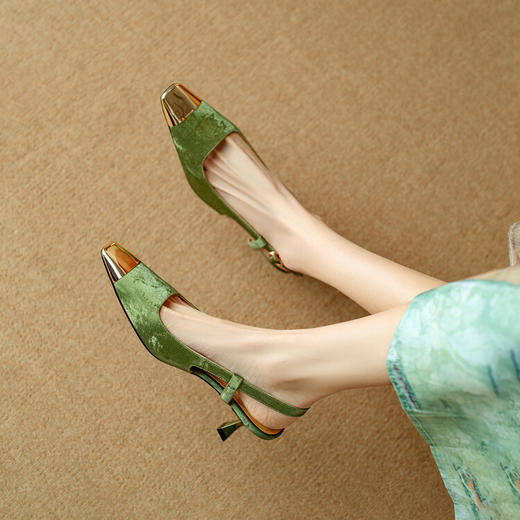 【预售5天】方头法式凉鞋，细跟小高跟鞋DB&M5903 商品图0