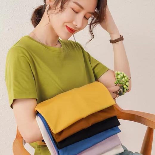 【69.9元2件】 凉感丝光棉T恤 舒适亲肤 清凉透气 显瘦百搭 抗皱耐磨 商品图6