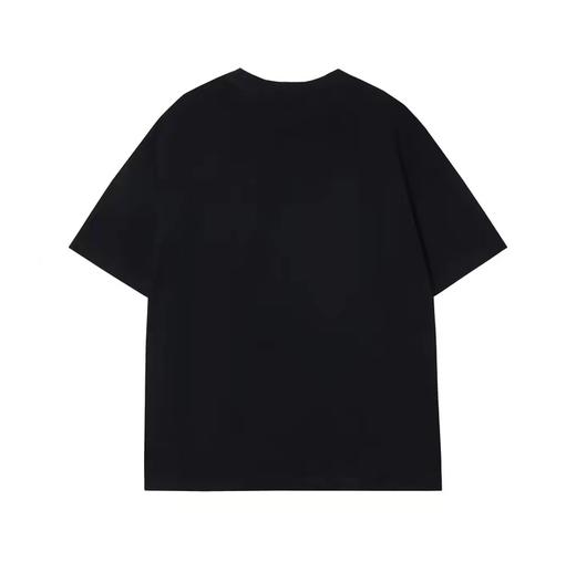 T607春夏设计师新款网格拼接铆钉设计纯色水洗短袖T恤宽松百搭潮 商品图2