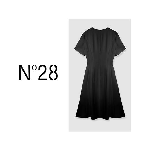 【破价】N°28【S裙】立裁气质短袖收腰显身连衣裙(裙长85cm起)8A21L505 商品图3