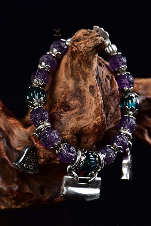 【双喜临门】紫琉璃老银手串-YS2403135 商品图3