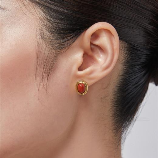 Pearl moments 南红 小团圆 椭圆珍珠耳线耳环（该商品不支持用券） 商品图11