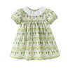 迷你巴拉女童连衣裙宝宝可爱娃娃领泡泡袖纯棉清新印花公主裙 商品缩略图4