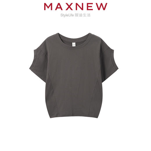 【T恤】女装MAX柔棉结构剪裁蝙蝠袖T恤 1N2221210 商品图0