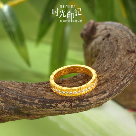 MEMORA诗普琳时光印记系列黄金钻石戒指足金情侣对戒LR4277 商品图7