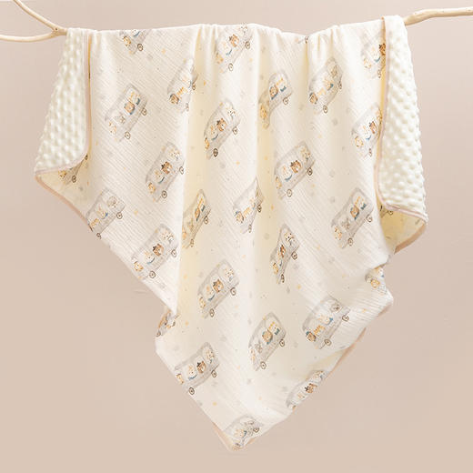 【AB双面可用！安抚保暖双重呵护】豆豆毯婴儿a类绉布童被抱被豆豆绒盖毯幼儿园宝宝卡通四季空调被 商品图13