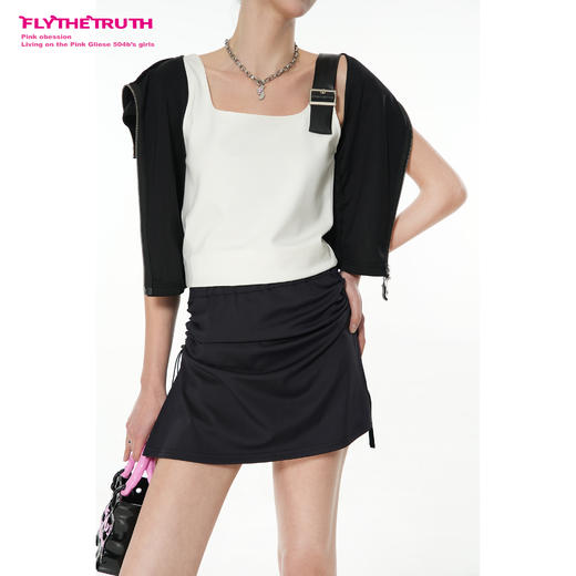 FTT Flythetruth  小步舞曲 设计感抽绳半身裙女夏休闲百搭短裙裤 商品图1