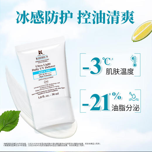 科颜氏（Kiehl's）水感防晒乳30ml 小冰盾油皮隔离控油护肤品 生日礼物女送爱人 心选到家 商品图1