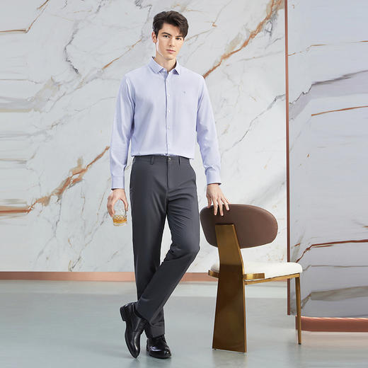 【高端系列】柒牌男装西裤男士2024春夏新款修身商务正装直筒长裤	126H70880 商品图3