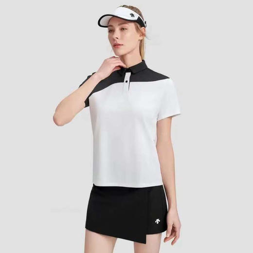 迪桑特专柜新款👉黑白拼色女polo衫👈 商品图1