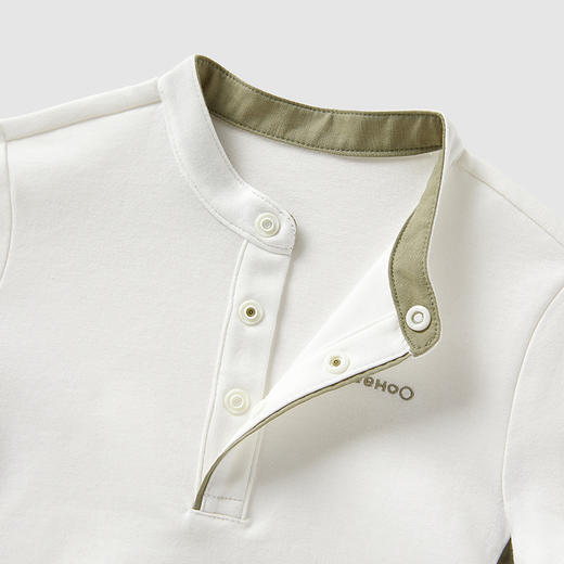 英氏-童衣类（夏）H4英针圆领短套衣英氏白100CM 商品图3