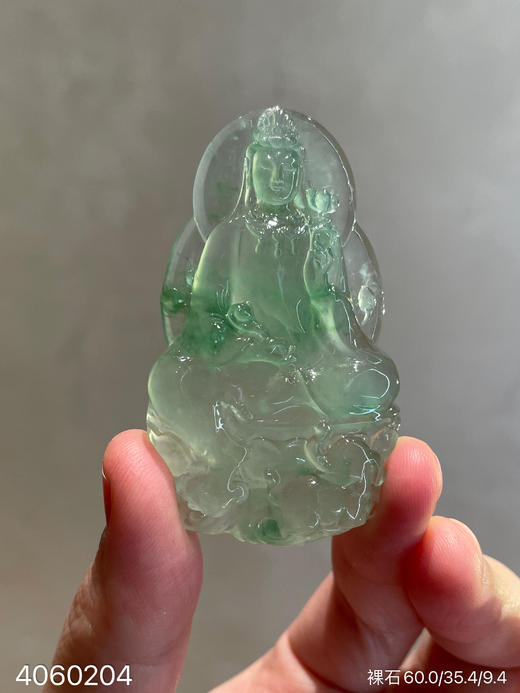 玻璃种飘翠普贤菩萨素件【4060204】具体价格微信咨询 商品图0