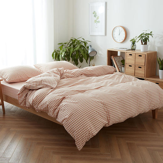 欧伊语 全棉色织水洗棉四件套 商品图3