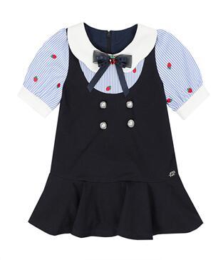 小草莓假两件娃娃裙 商品图0