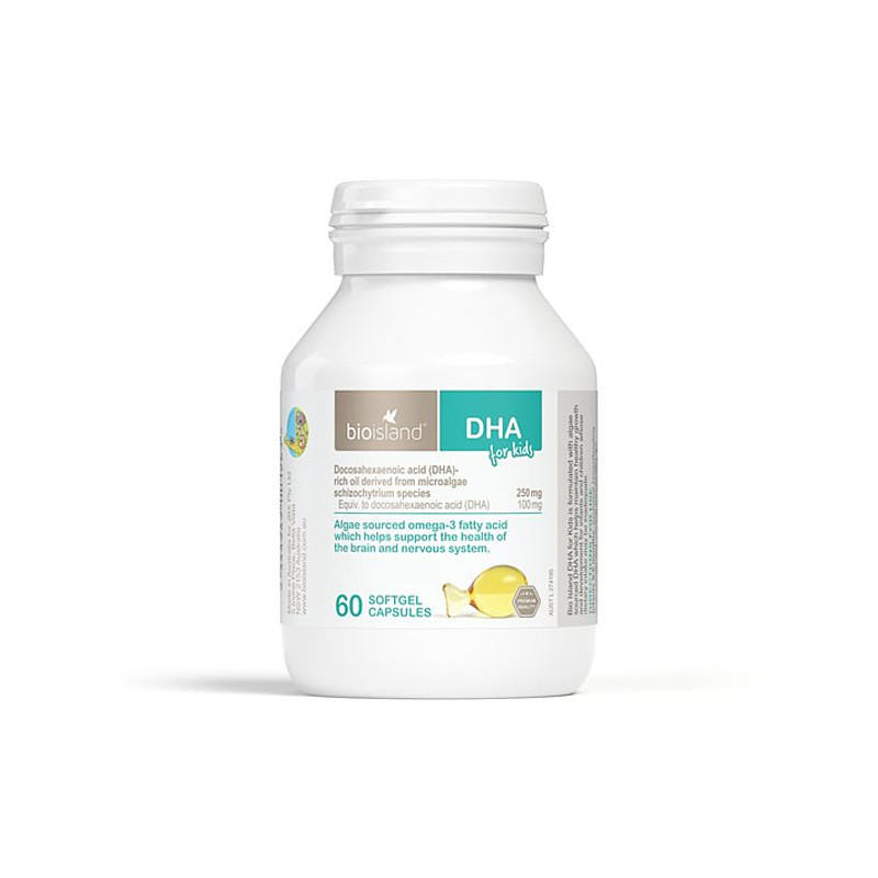 【跨境】bio island佰澳朗德婴儿海藻油儿童DHA软胶囊60粒