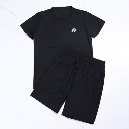 【冰丝体感短袖套装】夏季男女同款冰丝跑步健身运动套装03h 商品图4