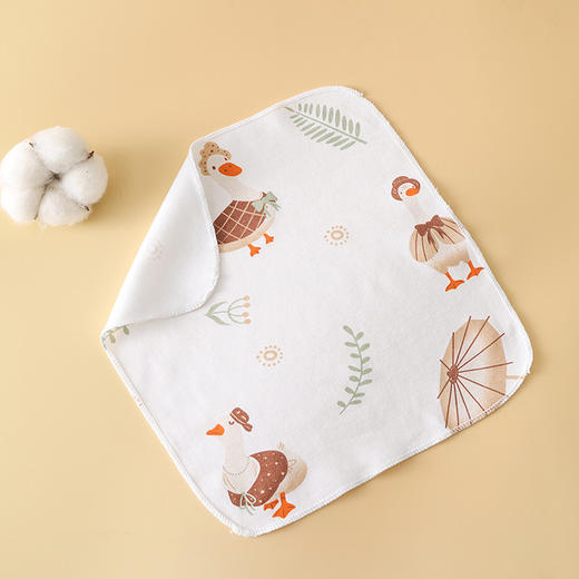 【5条装】婴儿口水巾针织纯棉喂奶手帕新生儿童用品宝宝超柔洗脸毛巾小方巾 商品图8