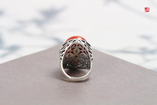 南红戒指【炽热】，925银镶 商品图5