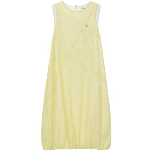 SELFWHO黄色莱赛尔连衣裙女2024新款夏宽松设计感多巴胺法式裙子 商品图4