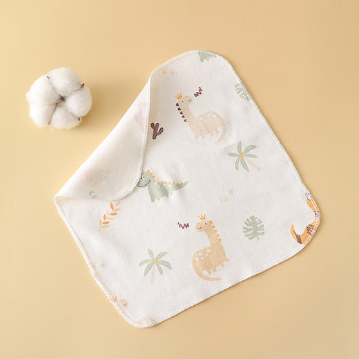 【5条装】婴儿口水巾针织纯棉喂奶手帕新生儿童用品宝宝超柔洗脸毛巾小方巾 商品图7