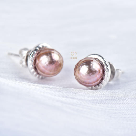 【紫霞】爱迪生刻面珍珠耳钉-ZZ12402006 商品图4