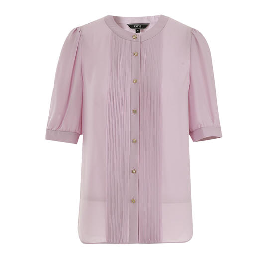 EITIE爱特爱夏季新款修身百搭通勤衬衣上衣女7409107 商品图10